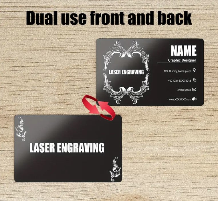 Custom Engraved Metal Business Card