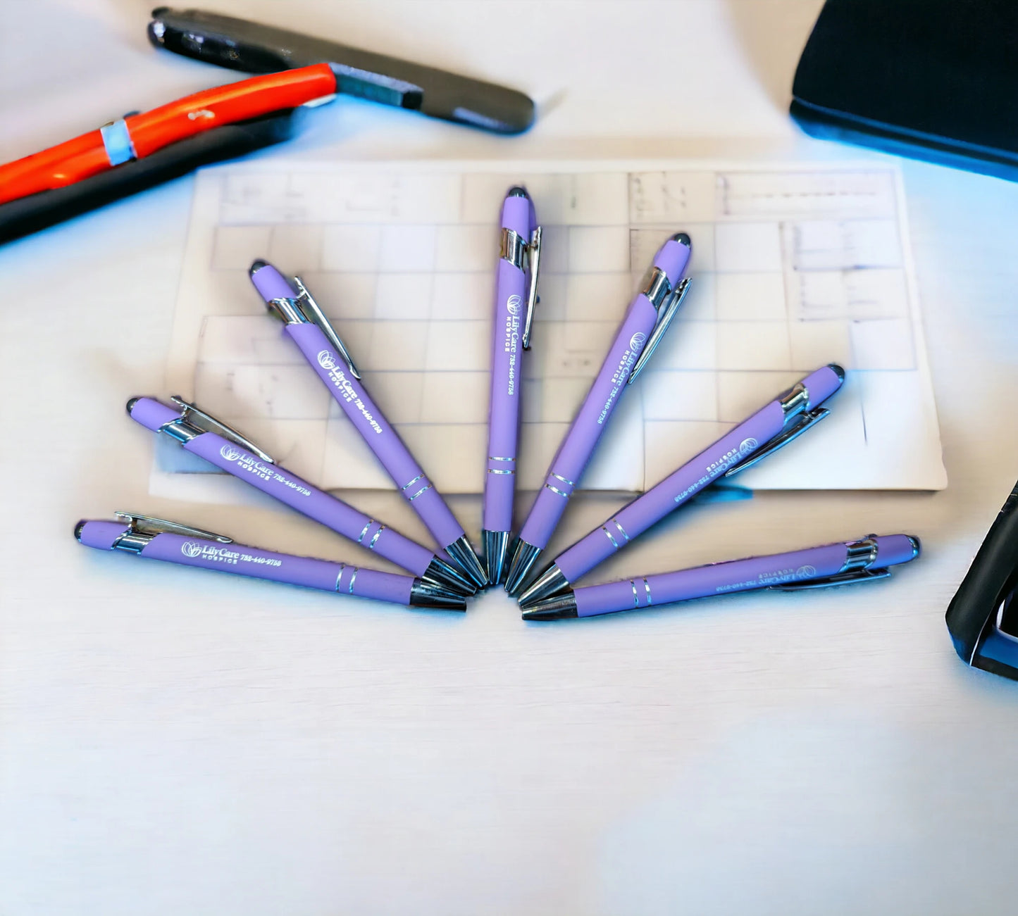 Vibrant Laser-Engraved Stylus Pens Collection